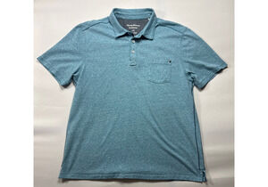 Tommy Bahama Islandzone Men's Short Sleeve Blue Polo Shirt - Size L